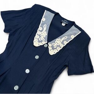 cimmaron dress made in usa vintage navy dress